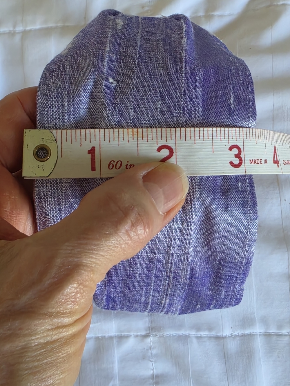 Headband LAVENDER purple color Silk Dupioni - wide. - Picture 16 of 17